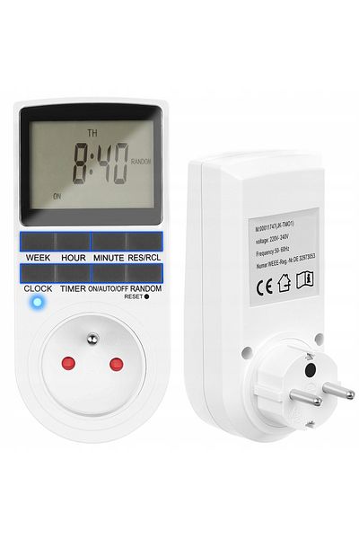 ideal STORE SmartPlug idealStore programmable socket, with Stopwatch, Clock, Timer, Random settings, Winter time and