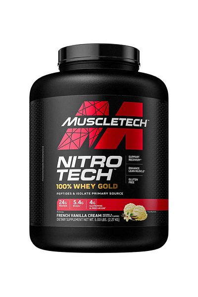 MUSCLETECH Nitro Tech Whey Gold French Vanilla Crème 5Lb
