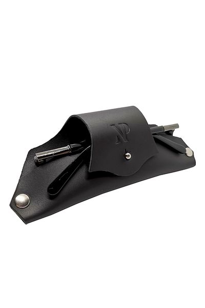 Natty Pell Goth Glasses Case Natty Pell Leather, Black 04NN