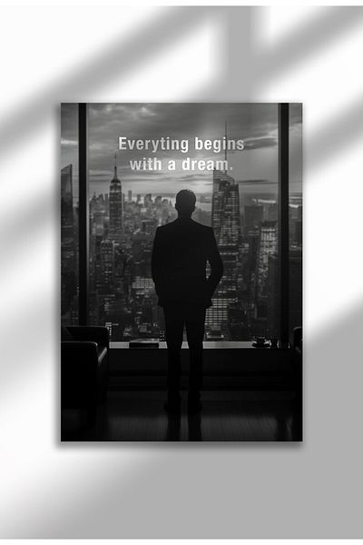21mxm Motivational Wall Poster, Frameless Canvas, Inspirational Quote Art, Hustle Mindset 2025