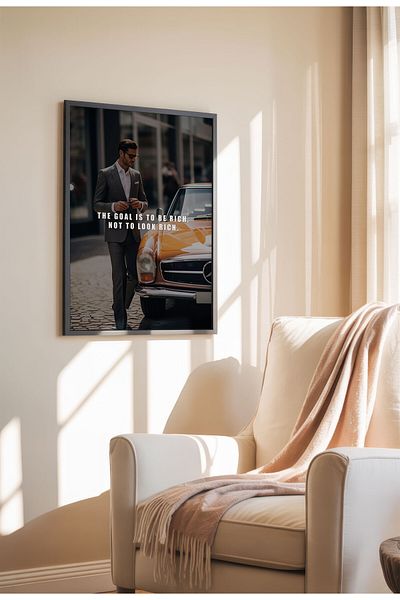 21mxm Motivational Canvas Poster, GT-R Night Drive Art, "Crave Success" Quote, Fuel Your Hustle 2025
