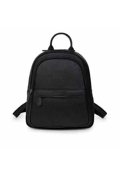 Magazinul de genti Women's backpack made of soft natural leather, model 270, Black