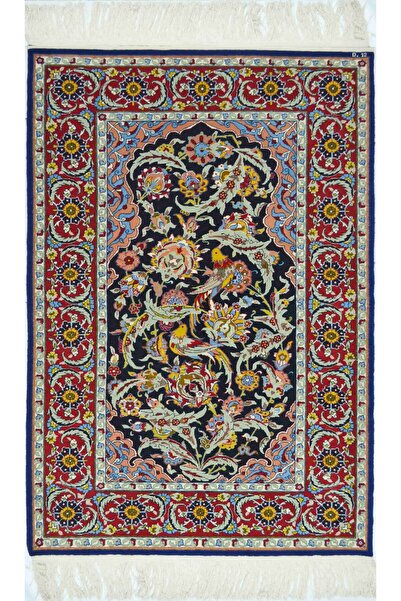 Handmade Mihraplı ve Kuş Desenli El Dokuma Hereke Halısı 120x196 cm (2.35 m²)