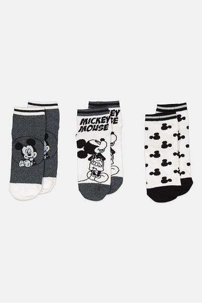 Disney Kids Boy 3 Pairs Socks, Multicolor