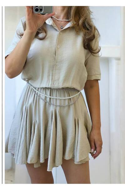 GLAMSI Rochie Vaporoasă din Vâscoză – XS, S, M – Cureaua Nu Este Inclusă