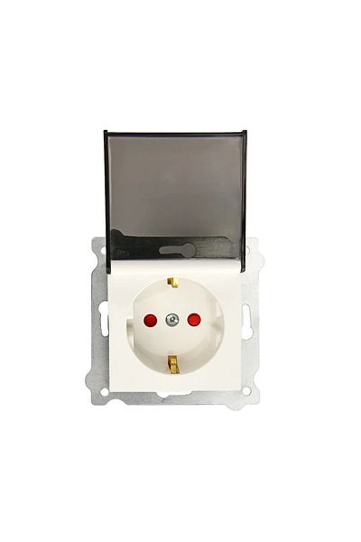 EXEN Simple recessed socket, with cover 16A, 250V, SCHUKO EXEN white / 290-000103-240