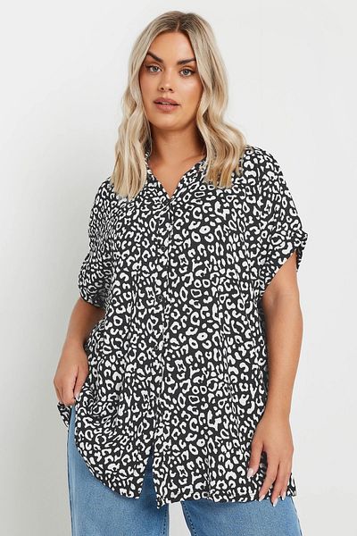 Stil Diva Cămașă cu model largi de mărime mare 303963