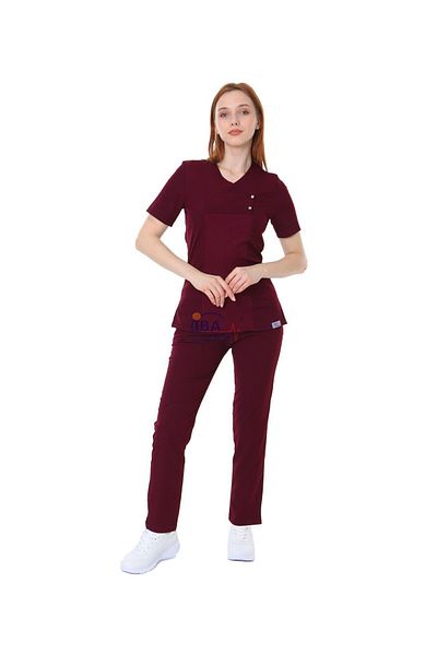 İBA MEDİKAL Costum medical iModern Bordeaux pentru femei