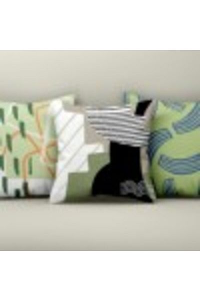 Lenjerii Deosebite Set 3 fete perna decorative 43x43cm, Design Abstract 18