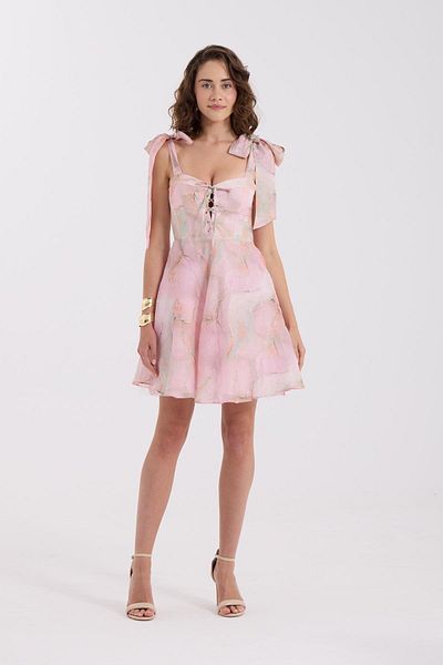 NOK İSTANBUL Flower Whisper Mini Dress Pink