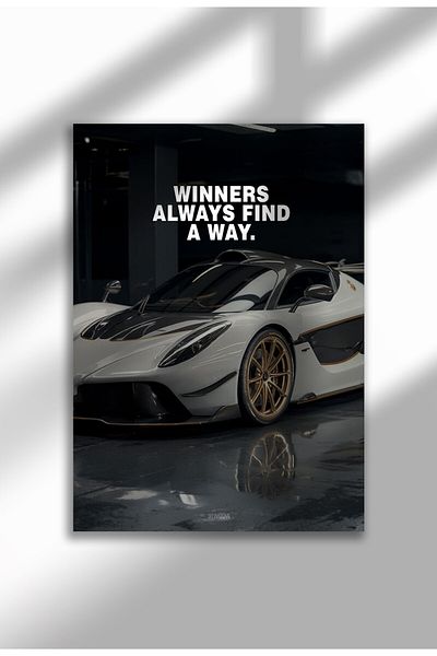 21mxm Motivational Canvas Poster, GT-R Night Drive Art, "Crave Success" Quote, Fuel Your Hustle 2025