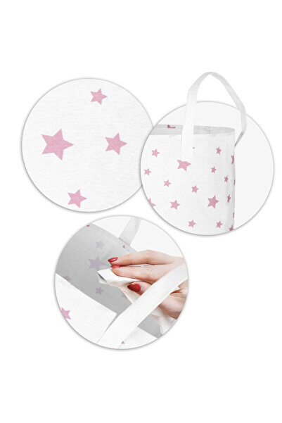 ideal STORE Rikko idealSTORE Toy Basket, Dimensions 60 x 35 cm, Waterproof Material, Cotton Fabric