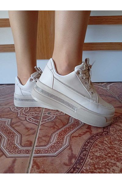K&A Women's Sports Shoes Beige Color