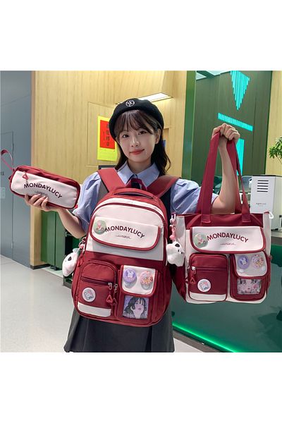 EBT Unisex Large Capacity School Bag Set