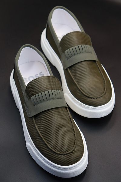 HEROD Men's Khaki Sneaker Shoes Daily Comfortable Soft Lightweight Polyurethane Sole
