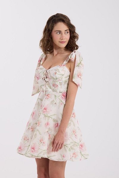 NOK İSTANBUL Flower Whisper Mini Dress Patterned