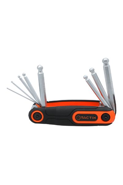 Tactix Chrome-Vanadium Steel Ball End Metric Hex Key with Comfort Grip