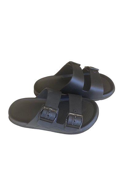 Lovita Shoes Lovita Buckle Men's Slippers 41-45 Black