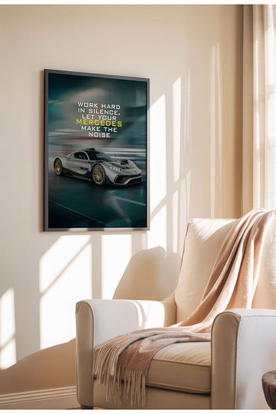 21mxm Motivational Canvas Poster, GT-R Night Drive Art, "Crave Success" Quote, Fuel Your Hustle 2025