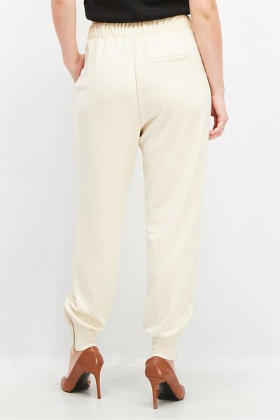 Esprit Women Regular Fit Solid Pants, Beige