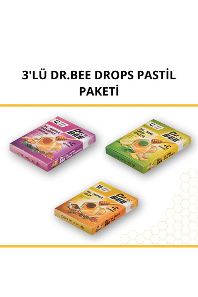 Dr.Bee 3'lü Dr. Bee Drops Pastil Paketi