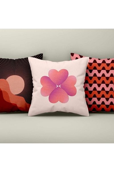 Lenjerii Deosebite Set 3 decorative pillow covers 43x43cm, Romantic Design