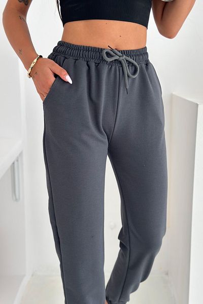 FEMELLE Pantaloni de sport afumati de damă cu picioare și talie elastice