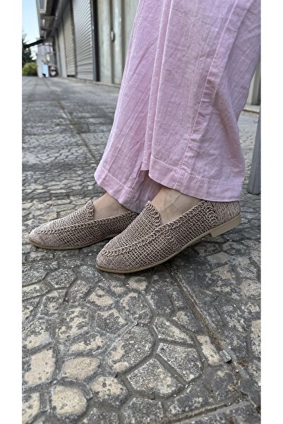 eformoda by emre yılmaz Women's Straw Lace Ballerina Ballet Pw01