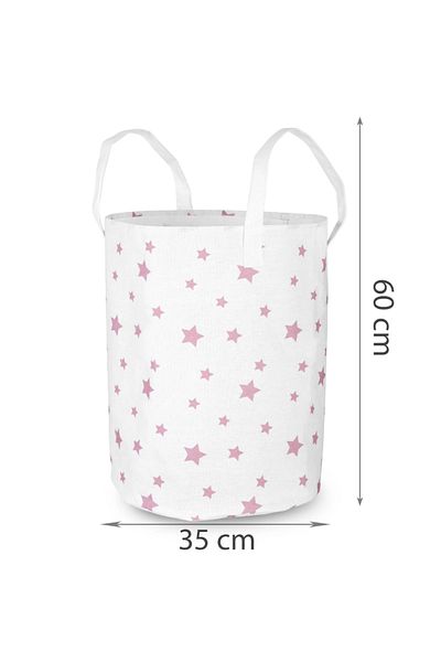 ideal STORE Rikko idealSTORE Toy Basket, Dimensions 60 x 35 cm, Waterproof Material, Cotton Fabric