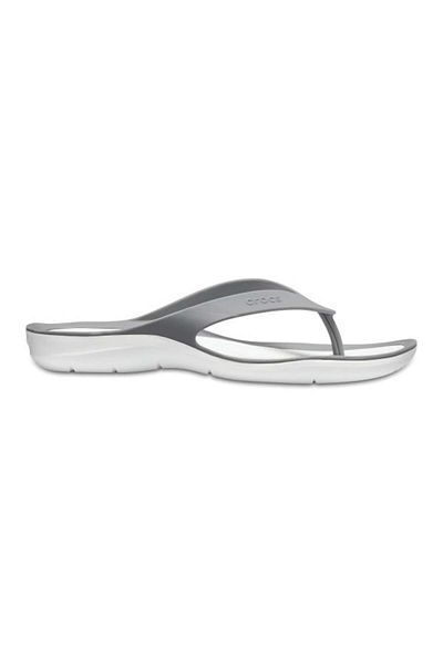 Crocs Women's Swiftwater Flip 41-42 EU - W10 US Gray - Smoke/White