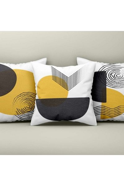Lenjerii Deosebite Set 3 decorative pillow covers 43x43cm, Abstract Design 20