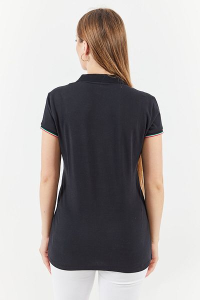 Scuderia Ferrari Women Sportswear Fit Short Sleeve Golf Polo Shirts, Black