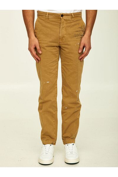 INCOTEX Camel Cotton Trousers