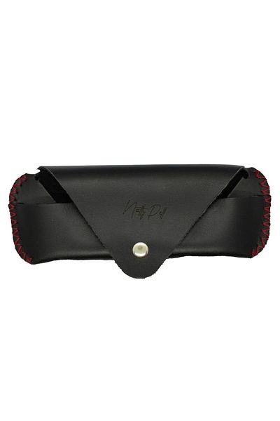 Natty Pell Handmade Glasses Case Black Leather