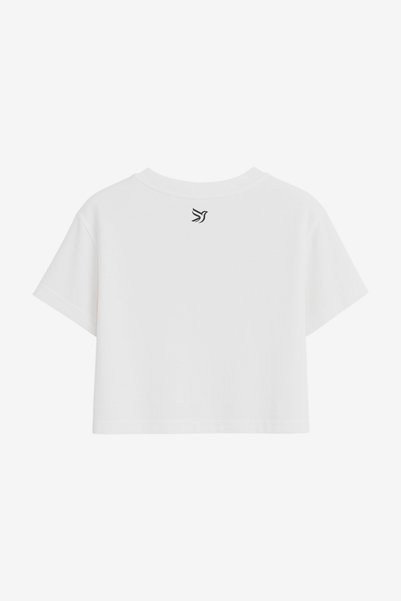 FANA Women's White T-Shirt Belalı Chick Slogan Printed Short Oversize T-Shirt