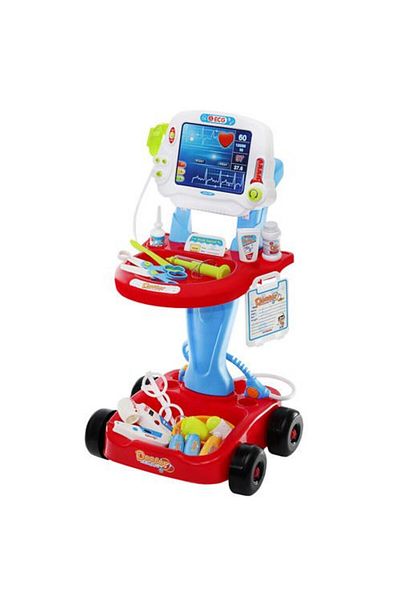 MT MALATEC Complete Interactive and Creative Role Play Set, Little Doctor, 4-Wheel Trolley, Portable