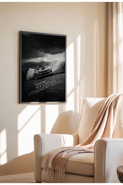 21mxm Motivational Canvas Poster, GT-R Night Drive Art, "Crave Success" Quote, Fuel Your Hustle 2025