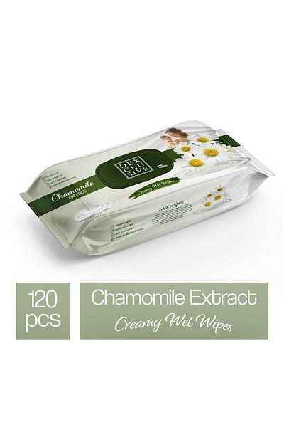 DEXCLUSIVE Wet Towel Chamomile 120 Pieces