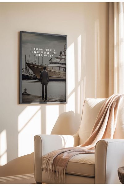 21mxm Motivational Wall Poster, Frameless Canvas, Inspirational Quote Art, Hustle Mindset 2025