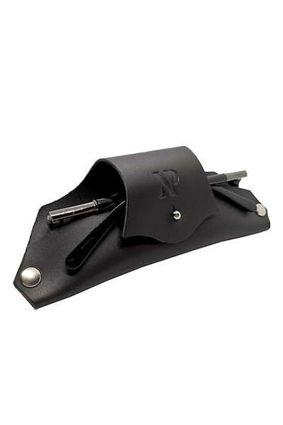 Natty Pell Goth Glasses Case Natty Pell Leather, Black 04NN