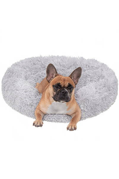 Optim Solution bed for dogs and cats, with removable cover, gray, diameter 60cm