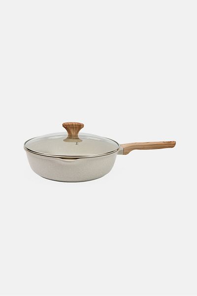 Kathy Ireland Cast Aluminium Non-Stick Deep Fry Pan 30cm, Grey