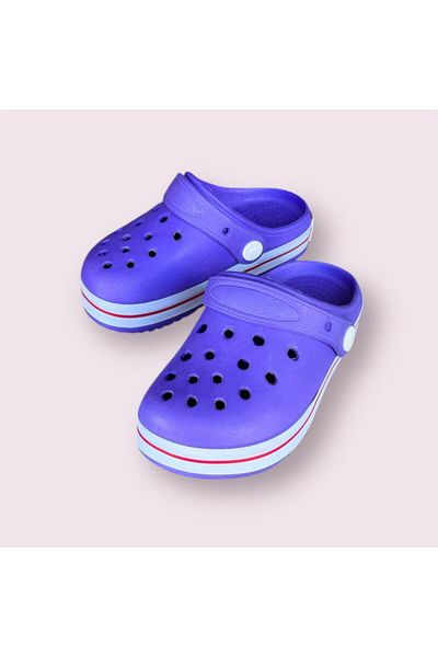 AkınalBella Female Child Purple White Orthopedic Sole Light Closed Front Slippers Sandals