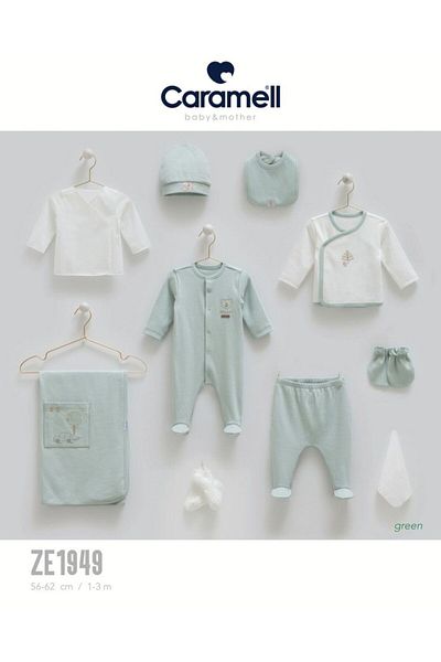 Caramell My Baby Beach 100% قطن 10 قطع إصدار المستشفى للموسم الجديد تفاصيل Hello Forest 00001949