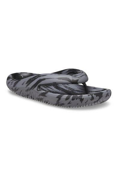 Crocs Classic Mellow Marbled Flip Flip Flops 46-47 EU - M12 US Black - Black/Charcoal
