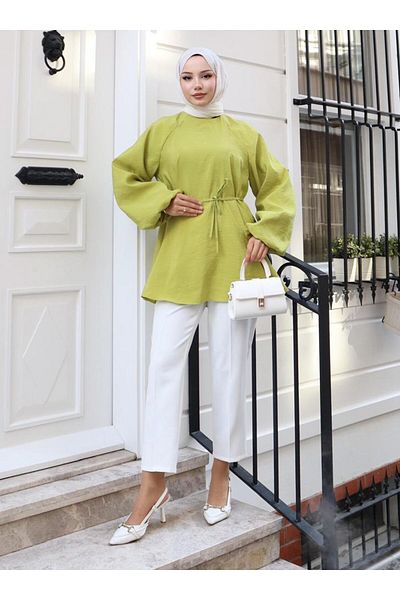 VAV Regular Sleeved Tunic - Oil Green - Vav