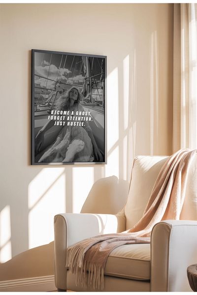 21mxm Motivational Wall Poster, Frameless Canvas, Inspirational Quote Art, Hustle Mindset 2025