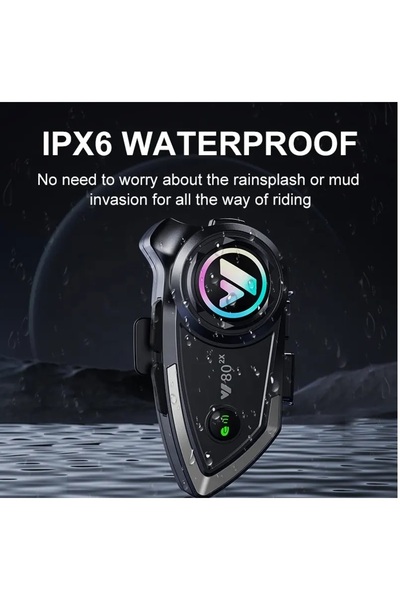 leeways Y80 Kablosuz 5.3BT Motosiklet Kask Kulaklık Intercom Kaliteli Hoparlör ve Mikrofon