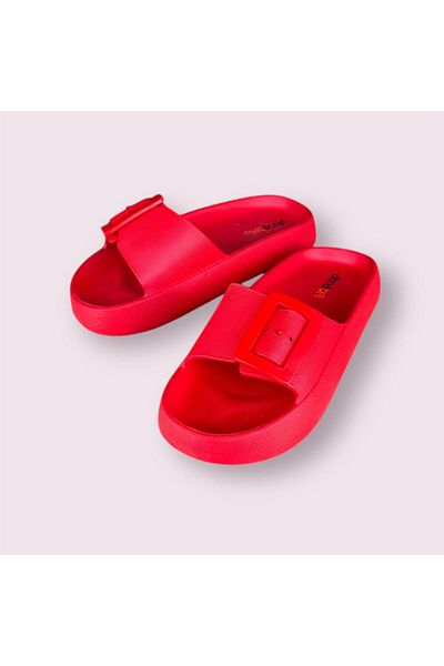 AkınalBella Women's Single Buckle Ultrasoft Sole Soft Beach Pool Daily Home Slippers
