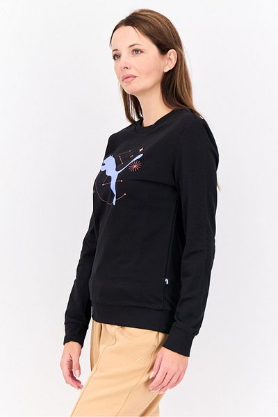 Puma Women Sportswear Fit Long Sleeve Outdoor Sweatshirt, Black